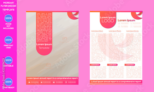 Abstract vector modern, flyer design, brochure design template, annual, corporate identity template,  A4 page Size