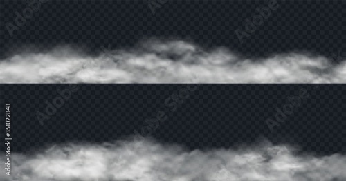 Fog or smoke seamless border