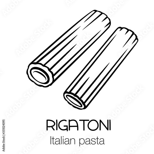 Rigatoni pasta outline icon