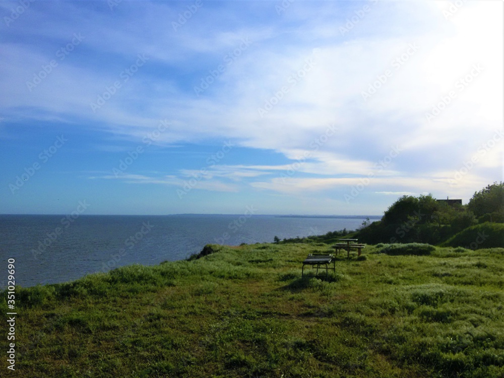 view of the coast of the sea from hill view of the coast of the sea from hill