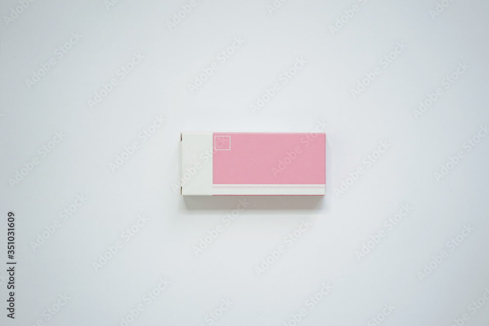 White medicinal box with rose White medicinal box with rose
