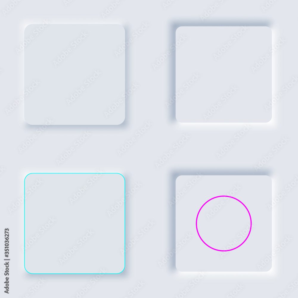 Bright white cube set gradient buttons. Internet symbols on a background. Neumorphic effect icons. Shaped figure in trendy soft 3D style. Bright white cube set gradient buttons. Internet symbols on a background. Neumorphic effect icons. Shaped figure in trendy soft 3D style.