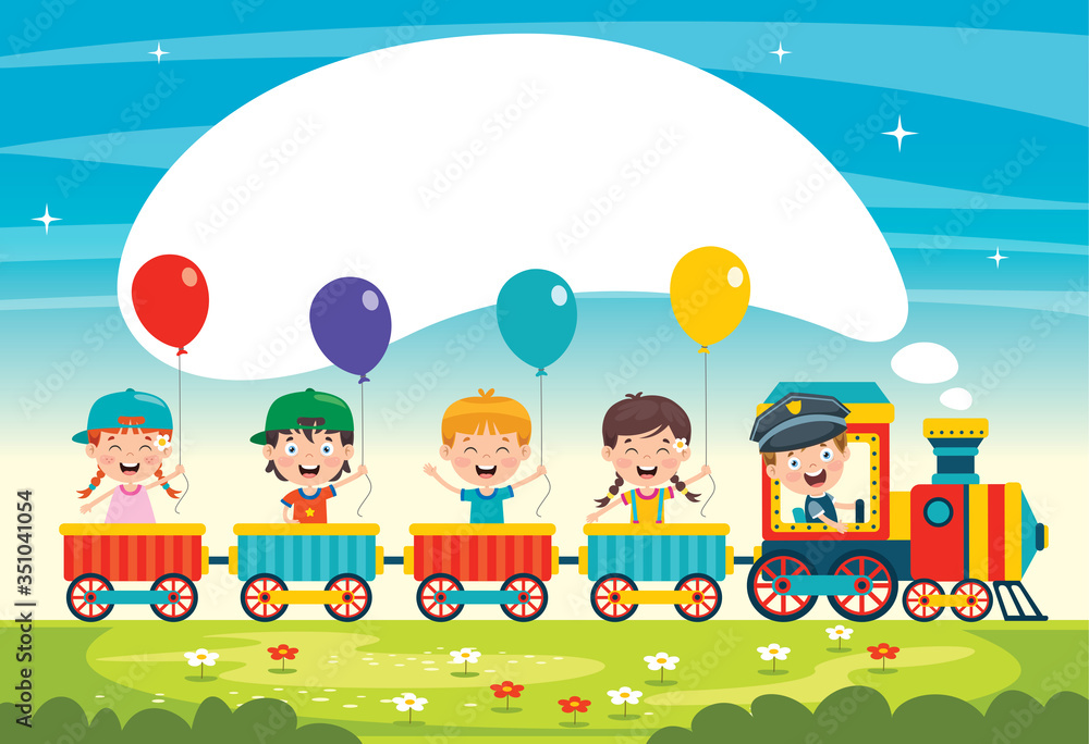 Funny Children Riding On The Train Funny Children Riding On The Train
