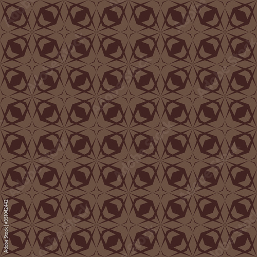 Geometric seamless pattern with diamond grid, net, lattice, mesh. Vector abstract texture in brown color. Simple vintage ornamental background. Repeat design for print, fabric, textile, wallpapers
