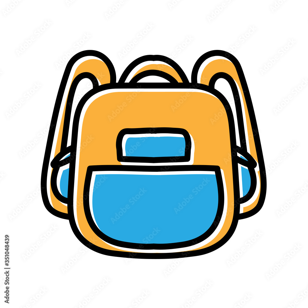 backpack hand drawn icon vector design backpack hand drawn icon vector design