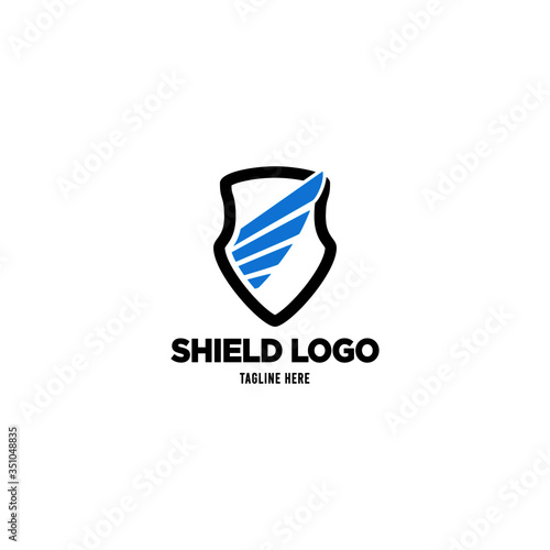 Shield and Wing for Business Logo Template Design Vector, Emblem, Design concept, Creative Symbol, Icon. Abstract shield logo.