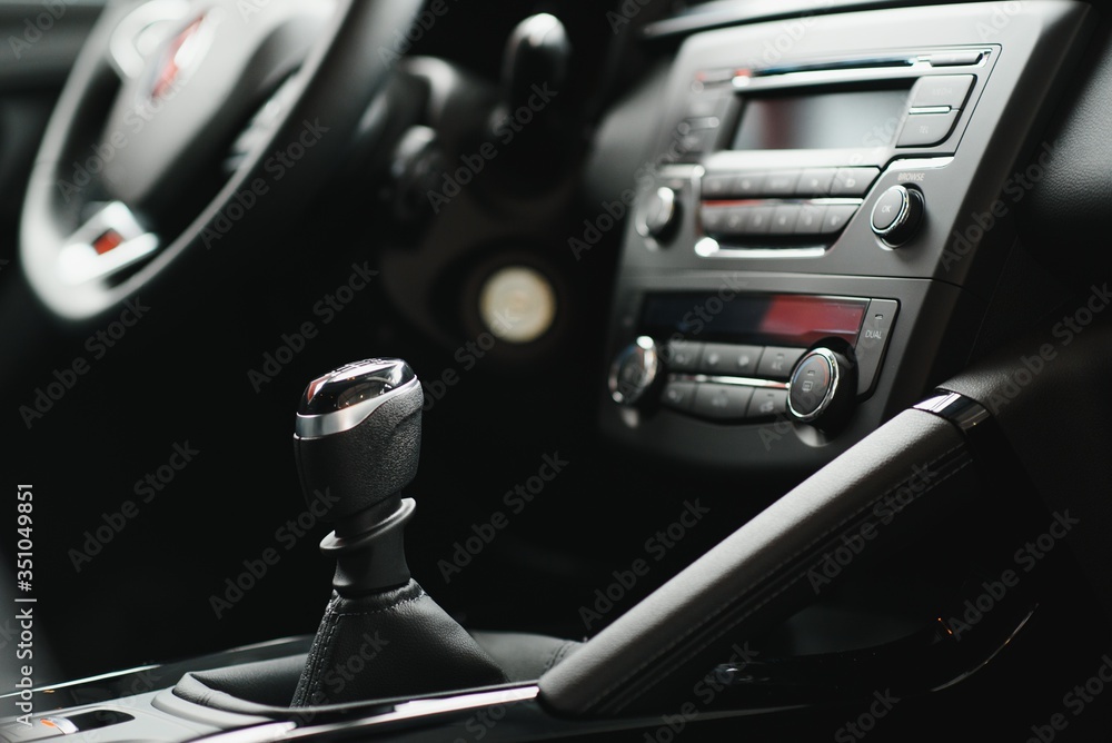 interior modern car elements, close-up