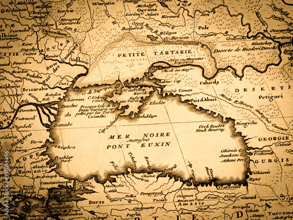 アンティークの世界地図　黒海

