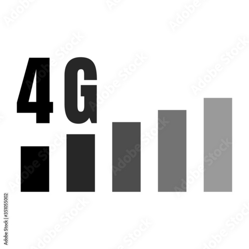 4G technology icon symbols on a white background.Vector EPS10