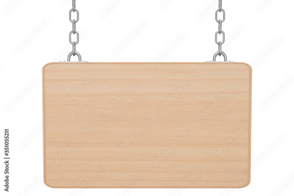 Wooden square sign board isolated on white background with clipping path, 3d rendering Wooden square sign board isolated on white background with clipping path, 3d rendering