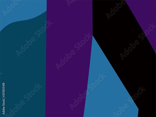 Beautiful of Colorful Art Blue, Black and Purple, Abstract Modern Shape. Image for Background or Wallpaper