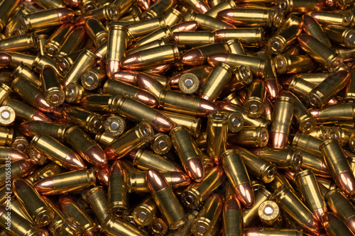 9mm ammo pile photo