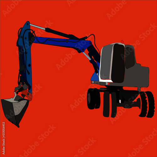 EXCAVATOR POSTER SAVER backhoe