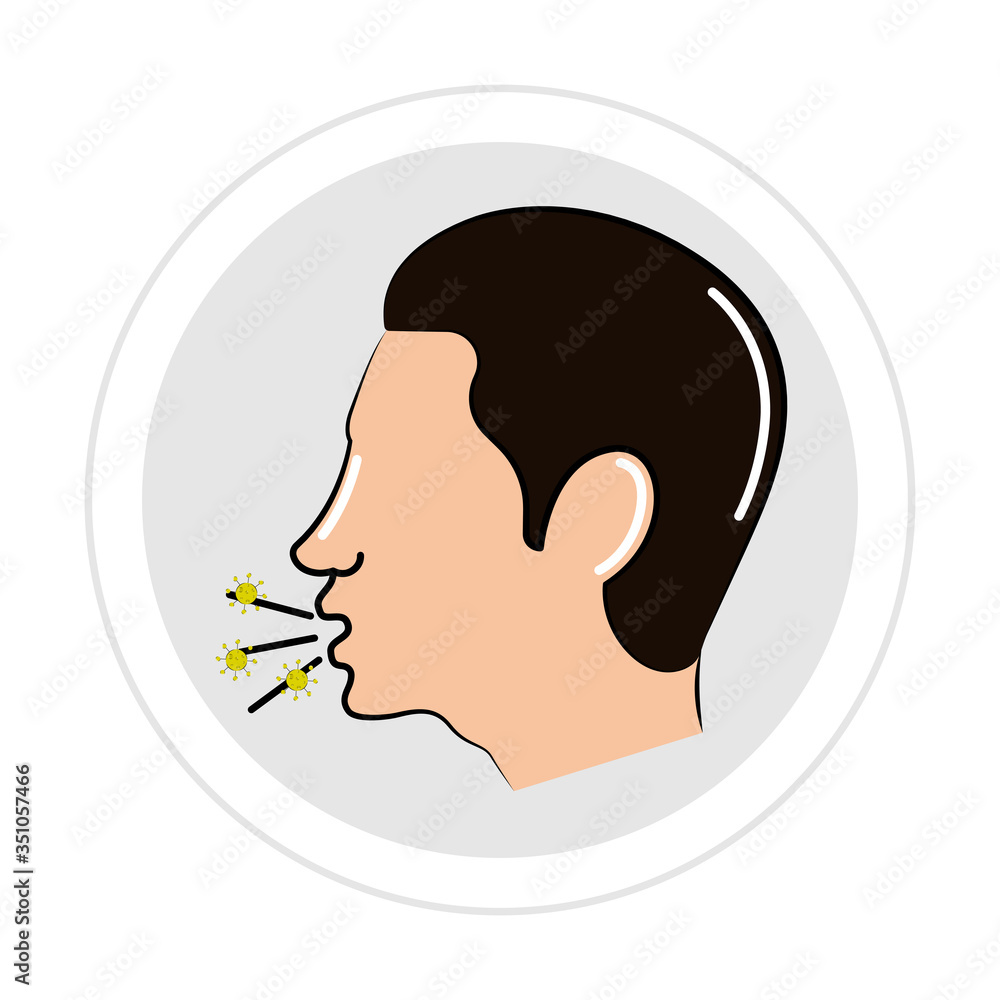 Icon of a man coughing Icon of a man coughing