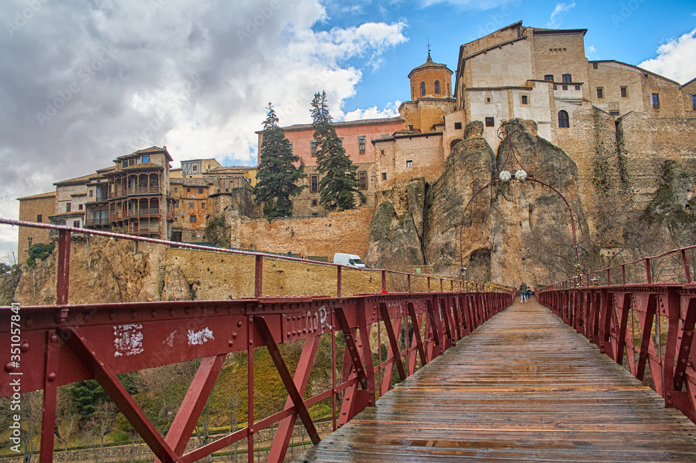 The San Julian bridge in Cuenca in winter