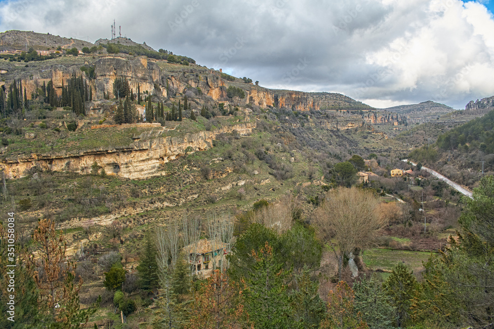 Views from the San Julian bridge in Cuenca in winter