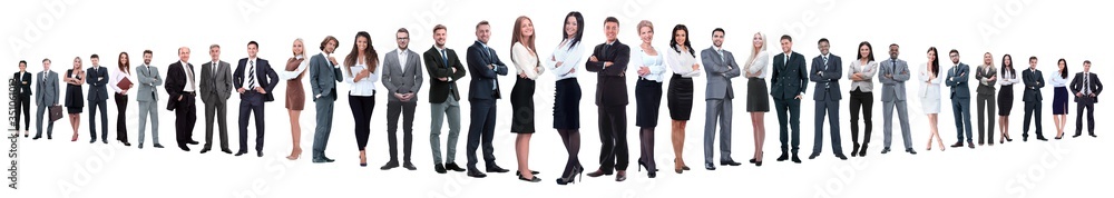 panoramic photo of a group of confident business people. panoramic photo of a group of confident business people.