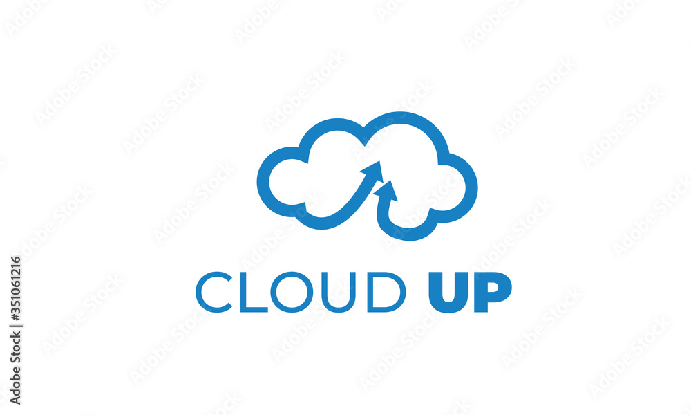 CLOUD UP LOGO can be used for upload icon - download icon - hosting logo - website logo - share icon - with illustration sky blue color , with VEctor EPS 10 CLOUD UP LOGO can be used for upload icon - download icon - hosting logo - website logo - share icon - with illustration sky blue color , with VEctor EPS 10