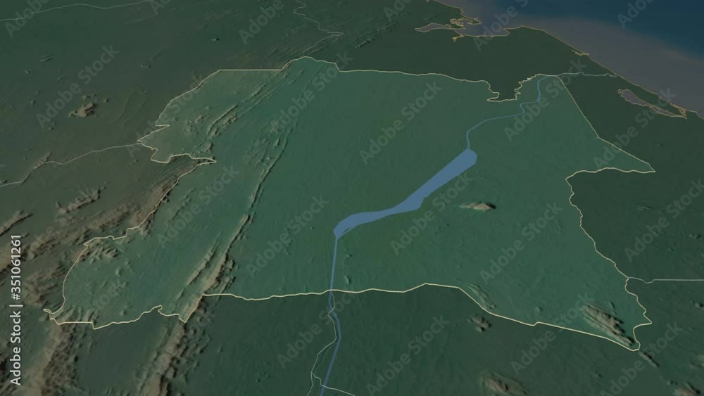 Polonnaruwa, district with its capital, zoomed and extruded on the relief map of Sri Lanka in the conformal Stereographic projection. Animation 3D Polonnaruwa, district with its capital, zoomed and extruded on the relief map of Sri Lanka in the conformal Stereographic projection. Animation 3D