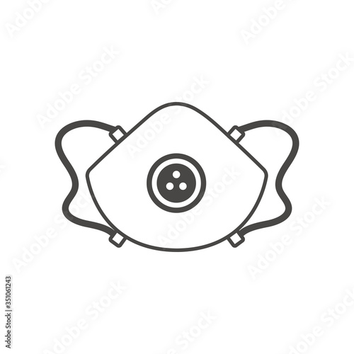 Sanitation and protection facemask ppe icon set w respiratory face masks