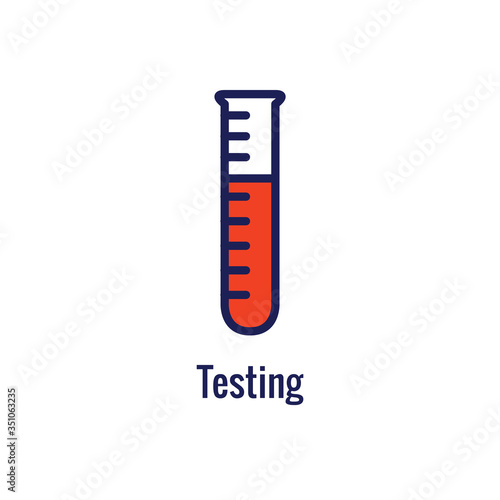 Blood testing and work icon showing one aspect of blood draw process