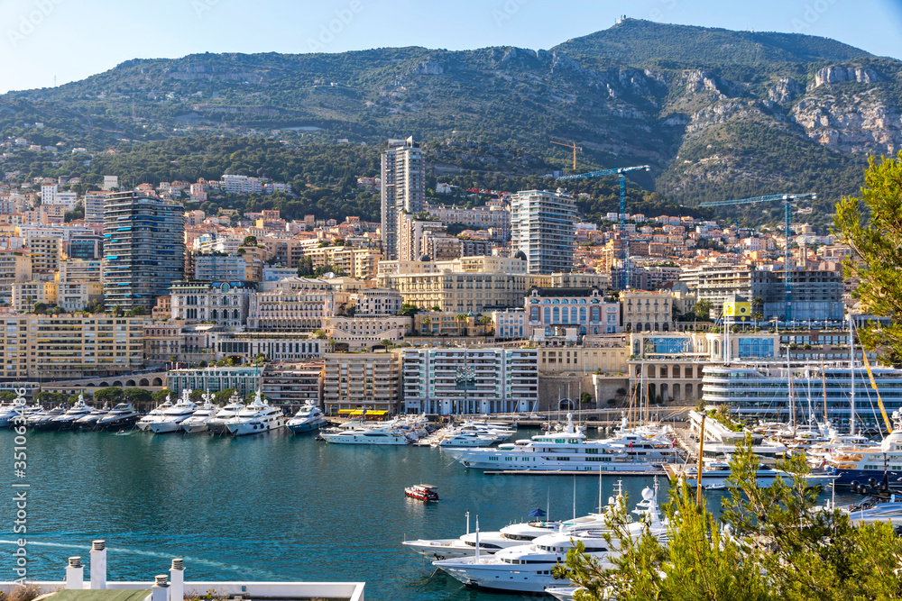 City of Monte Carlo skyline view, Monaco, French Riviera
