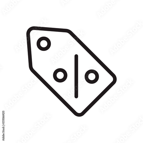 Price tag icon in trendy outline style design. Vector graphic illustration. Tag symbol for website design, logo, app, and ui. Editable vector stroke. EPS 10.