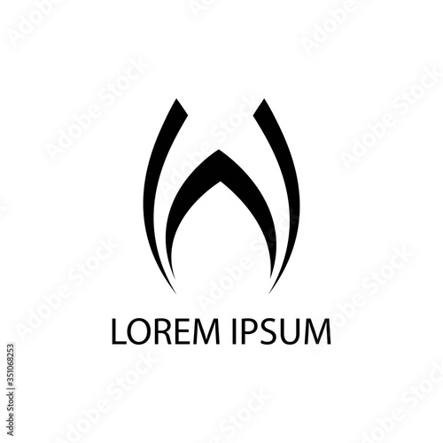 tulip flower illustration logo vector design