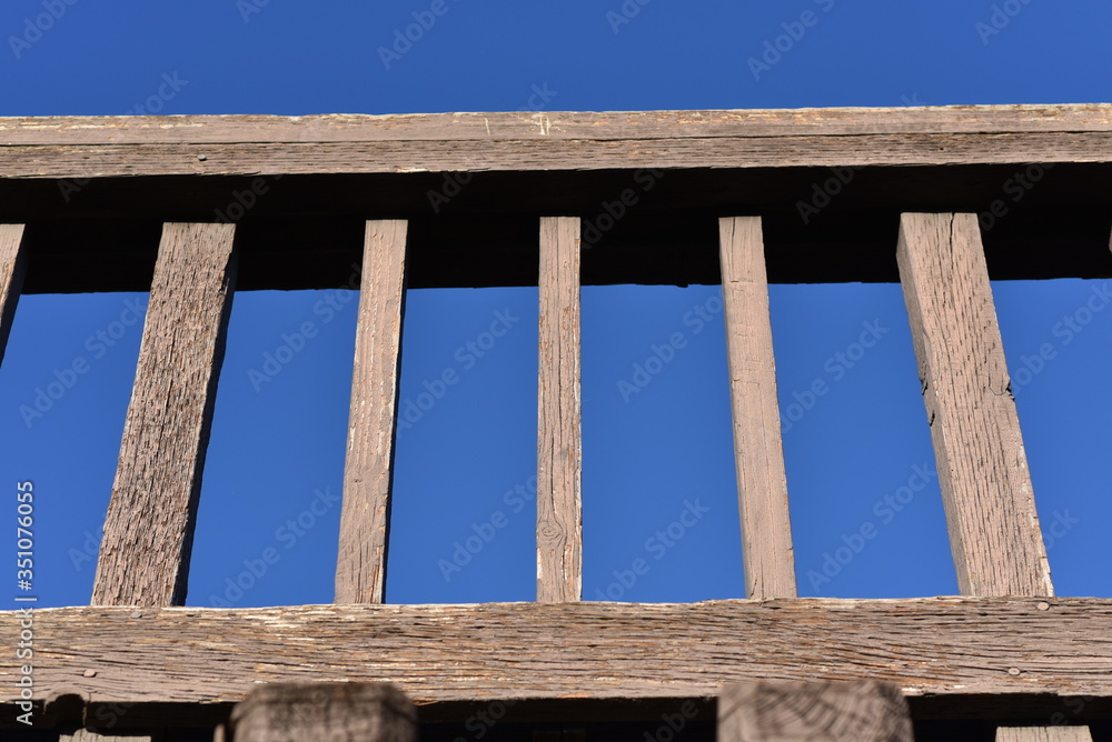 Wooden Framed Fence or Balcony with big beam. Used mostly in park and Terrence. Wooden Framed Fence or Balcony with big beam. Used mostly in park and Terrence.