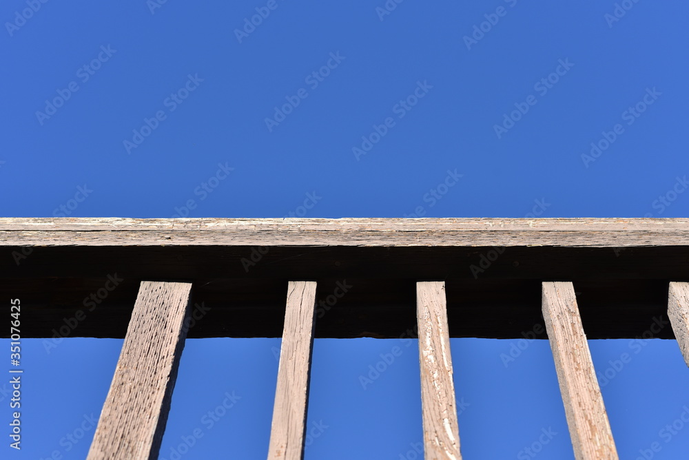 Wooden Framed Fence or Balcony with big beam. Used mostly in park and Terrence. Wooden Framed Fence or Balcony with big beam. Used mostly in park and Terrence.