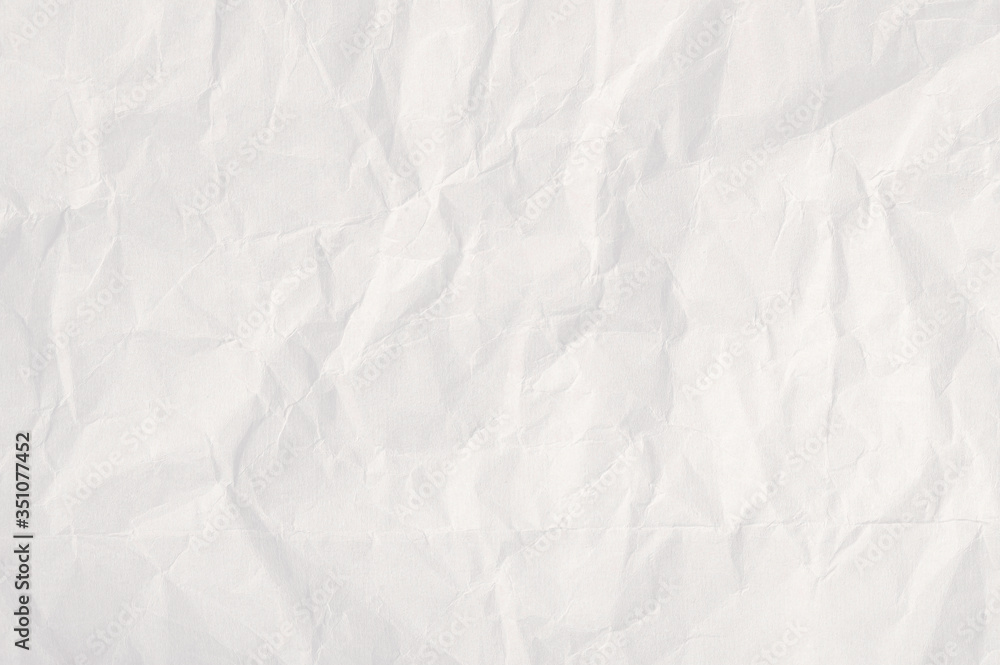  White Crumpled paper  texture
background.