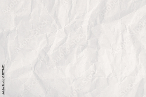  White Crumpled paper texture background.