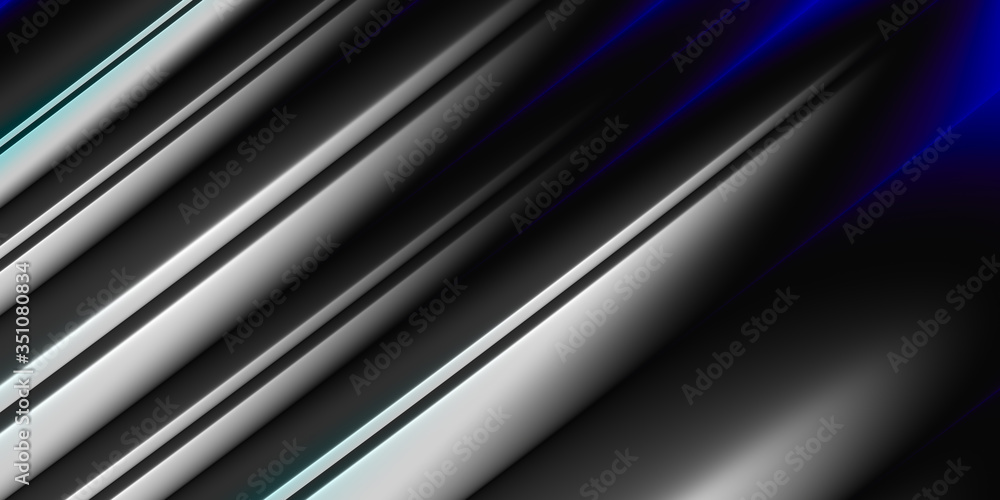 3D abstract space with black and blue color 3D abstract space with black and blue color