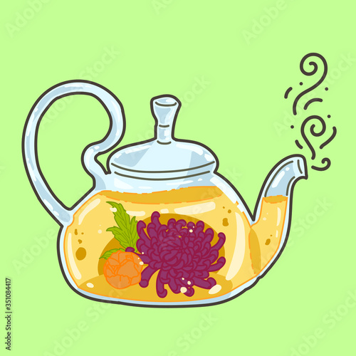 teapot with tea