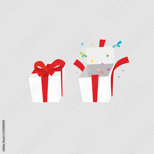 Vector illustration of handwritten style present box