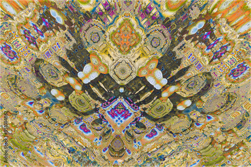 3D render. The embossed background texture, 3d illustration, volumetric drawing. Textures for the design. Three-dimensional texture. 3D Fractal shape.