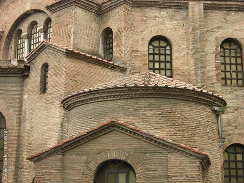 Ravenna, Italy, Basilica of San Vitale, Exterior Walls, Detail