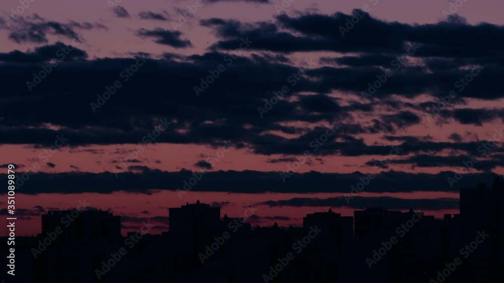Timelapse of sunset over the city Timelapse of sunset over the city