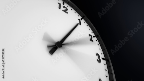 Close-up on office clock measuring time