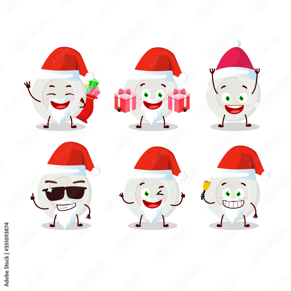 Santa Claus emoticons with plate angry expression cartoon character Santa Claus emoticons with plate angry expression cartoon character