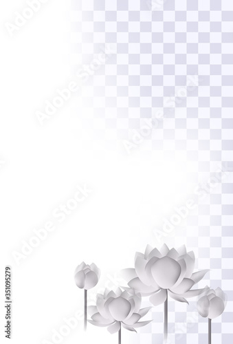 蓮　花　喪中　背景