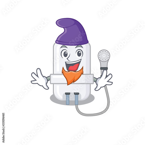 An adorable cartoon design of electric water heater as an Elf fairytale character
