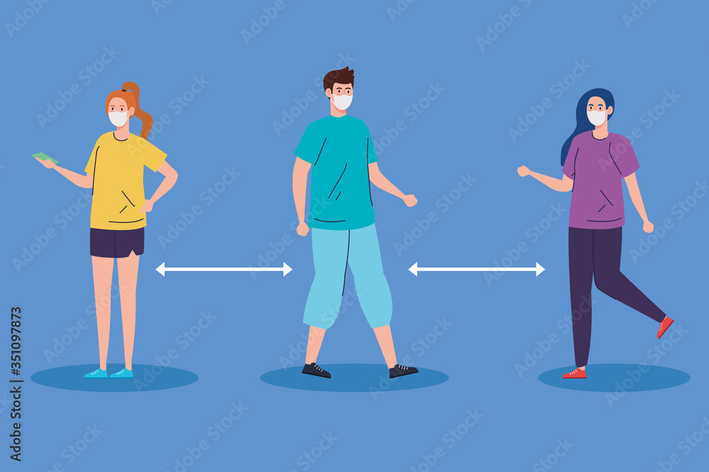covid 19, keep distance with people using face mask covid 19, keep distance with people using face mask