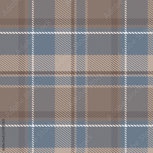 Tartan, Twill plaid seamless pattern abstract background illustration. Scottish style texture for textile print, wallpapers, shirt, fabric, wrapping paper. Vintage square geometric. - Vector