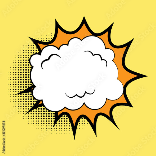 Vector image of communication in the form of burst. Stock Photo.