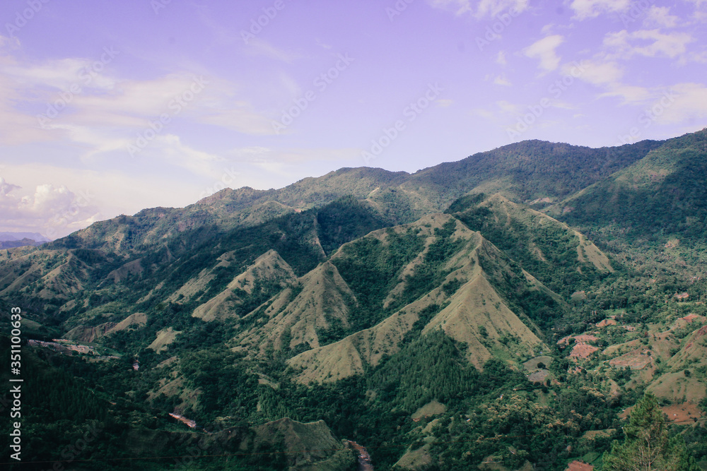 mountain landscape with clouds