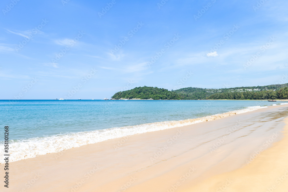 Phuket island in south of Thailand, clean and peaceful beach, summer holiday, outdoor day light