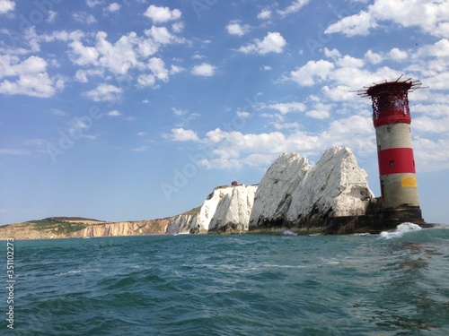 Fotografia Low Angle View Of Lighthouse By Sea At Isle Of Wight