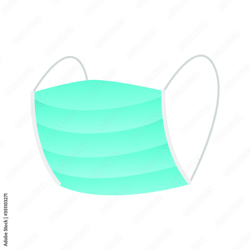 Protection mask in simple modern flat style vector design for your design work, presentation, website. Protection mask in simple modern flat style vector design for your design work, presentation, website.