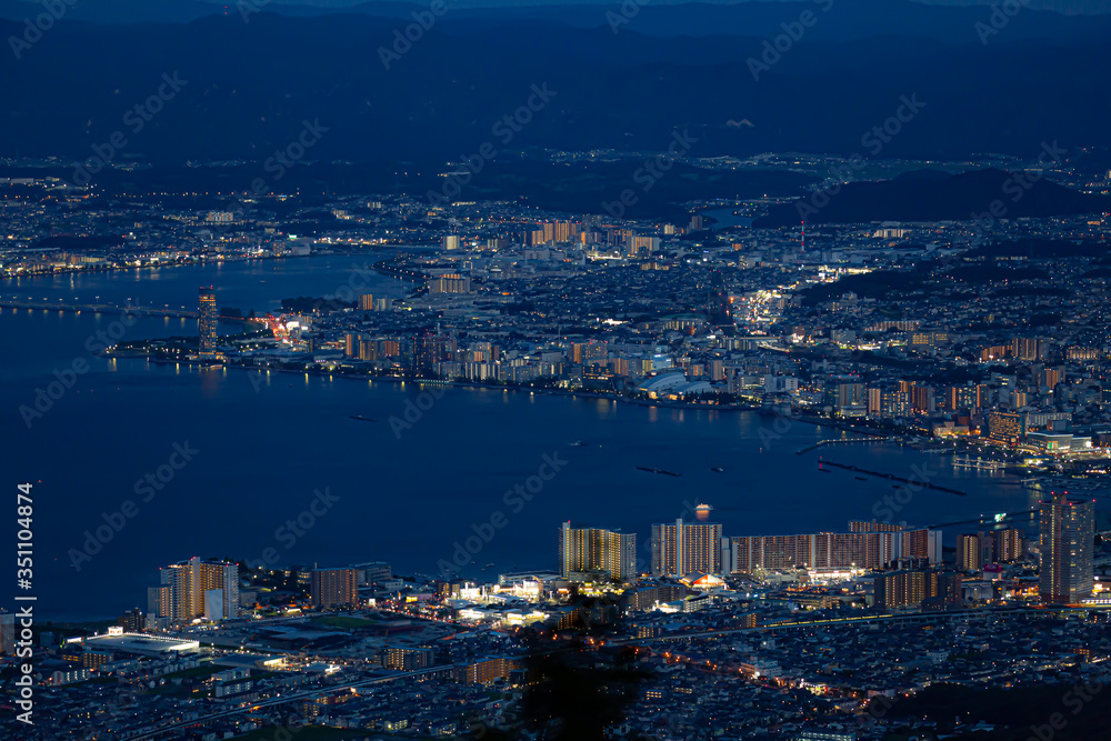 Obraz premium 琵琶湖の夜景